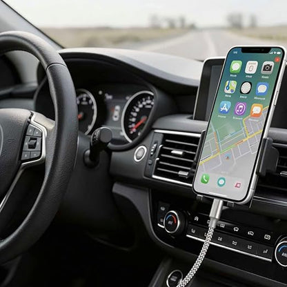 Braided USB-A to USB-C Car Carplay Cable, Gray 3FT Durable Tangle-Free Charging Cable USB-A for Auto and CarPlay, USB C Cable Type C Car Charger Cord for iPhone 17/16/15, 5V2A