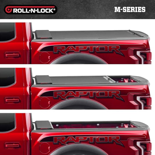 RealTruck Roll-N-Lock M-Series Retractable Truck Bed Tonneau Cover | LG206M | Fits 2007 - 2007 Chevy/GMC Silverado/Sierra w/OE Rail Caps 6' 6" Bed (78")