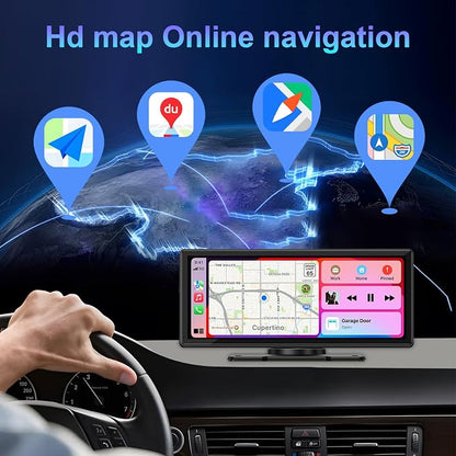 Wireless CarPlay Adapter for iPhone, HD Navigation Vehicle-Level Chip Stable Connect, Bluetooth CarPlay Plug & Play Convert Wired to Wireless CarPlay Adapter iOS 10+ & Cars from 2015+
