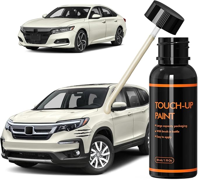 NH603P White Diamond Touch Up Paint Compatible With Honda Cars, DIY Car Paint Scratch Repair Kit, Automotive Paints, Quick & Easy Fix Scratch Repair for CRV/Odyssey/Pilot/Ridgeline/Crosstour