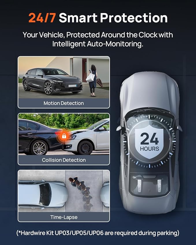 70mai 4K Dash Cam Front and Rear, 4K+1080P Dual STARVIS 2 Car Dash Camera for Cars, 4G LTE Remote Access, AI Motion Detection, WiFi 6, 5 GPS, 24H Parking Mode, HDR Night Vision, Voice Control, ADAS