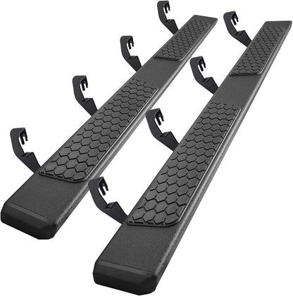 COMNOVA Side Steps Running Boards Compatible with 2007-2018 Chevy Silverado/Sierra 1500 2500 3500 Crew Cab & 2019 1500LD 2500HD 3500HD Crew Cab. 6.5 Inches Rock Sliders Truck Side Steps Step Bars.