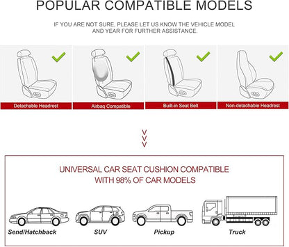 BOPUOVRE Car Seat Cover for Luxury & Comfort - PU Leather, Anti-Slip, Full Wrap Protection with Storage Pocket for Bottom Cushion - Universal Fit for 95% of Vehicles (Purple,1 Piece)