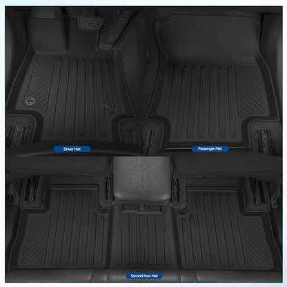 Custom Fit Floor Mats for Toyota RAV4 Gas 2019-2025(Not for Hybrid), All Weather TPE Floor Liners with Trunk Mat & Backrest Protectors, Odorless Full Set Interior Accessories