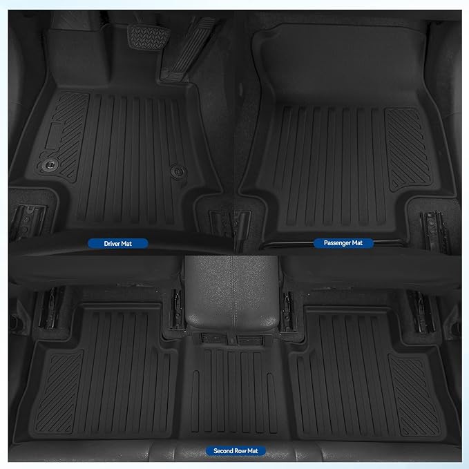 Custom Fit Floor Mats for 2026 Toyota RAV4 PHEV (Plug-in Hybrid), All Weather TPE Floor Liners & Trunk Mat & Backrest Mats & Door Sill Guard, Odorless Full Set Interior Accessories