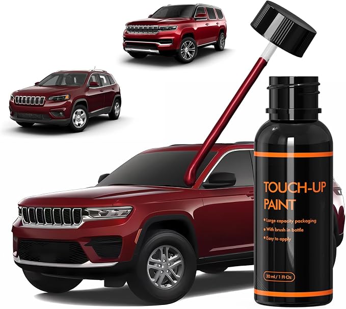 PRV/NRV Velvet Red/Snazzberry/Octane Red Touch Up Paint for Jeep, DIY Car Paint Scratch Repair Kit Automotive Paints, Quick & Easy Fix Scratch Repair for Grand Cherokee/Cherokee/Grand Wagoneer