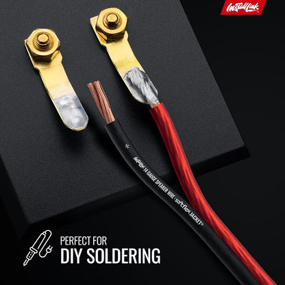 Install Link 14 Gauge Speaker Wire for Car, Home or RV Audio Cable, 250ft, CCA