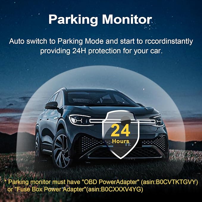 Front 4K & Rear 1080p Dash Cam Custom fit for Toyota Camry & Camry Hybrid 2021 2022 2023 2024(Model A),LE L XLE TRD XSE SE etc, UHD 2160P Video, App & WiFi, GPS, 128GB Card, Not fit for Camry 2025