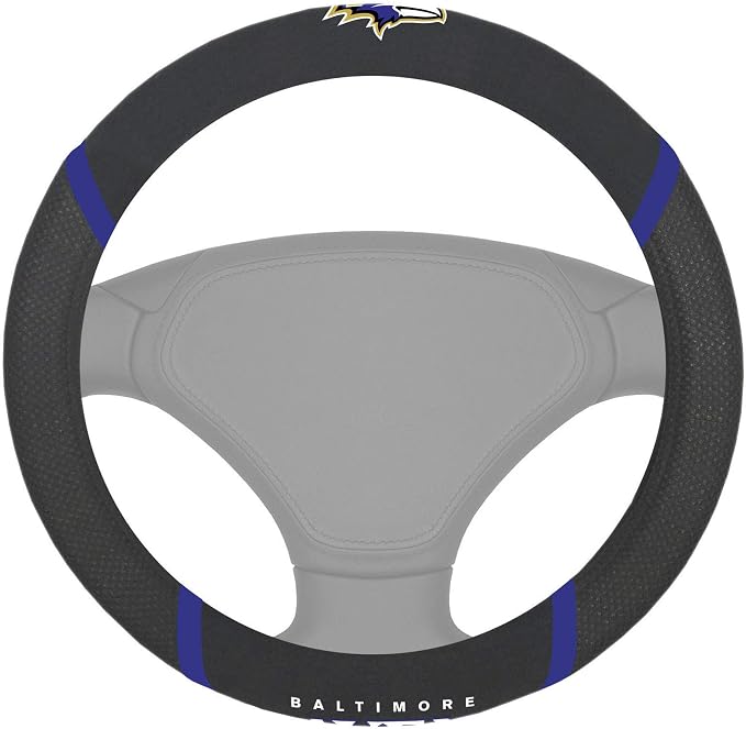 FANMATS NFL Unisex-Adult Embroidered Steering Wheel Cover