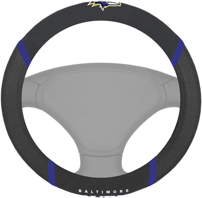 FANMATS NFL Unisex-Adult Embroidered Steering Wheel Cover