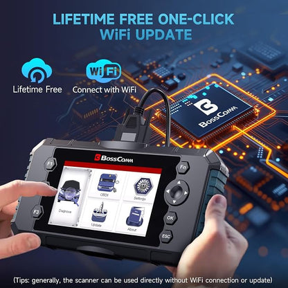 2026 BOSSCOMM IFIX430 OBD2 Scanner Diagnostic Tool, ABS/SRS Airbag/Transmission/Engine, Scan Tool & Car Code Reader for Cars and Trucks, Code Scanner with Live Data, Lifetime WiFi Update, EN/ES Ver