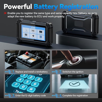 XTOOL IP500 2.0 for BMW OBD2 Scanner, Full Systems Bidirectional Scan Tool with ECU C0ding, Battery Registration Tool for BMW/MiNi/RR, All Services-(Injector C0ding/BMS/ABS), Lifetime Free Update