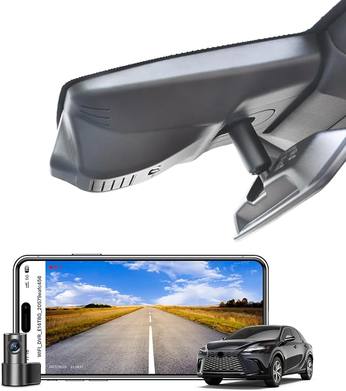 Front 4K & Rear 1080p Dash Cam Custom Custom for Lexus RX 2023 2024 2025 2026(Model C),RX 350 350h 450h 500h Premium Luxury F Sport etc,OEM Look,UHD 2160P Video,Parking Mode,WiFi & App,GPS, 128GB Card