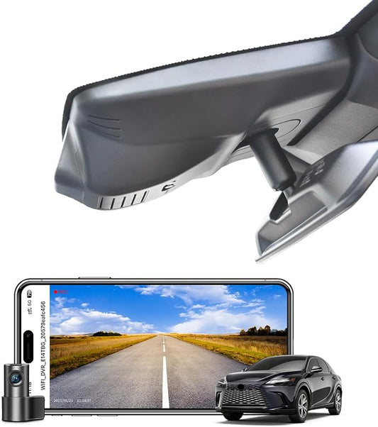 Front 4K & Rear 1080p Dash Cam Custom Custom for Lexus RX 2023 2024 2025 2026(Model C),RX 350 350h 450h 500h Premium Luxury F Sport etc,OEM Look,UHD 2160P Video,Parking Mode,WiFi & App,GPS, 128GB Card