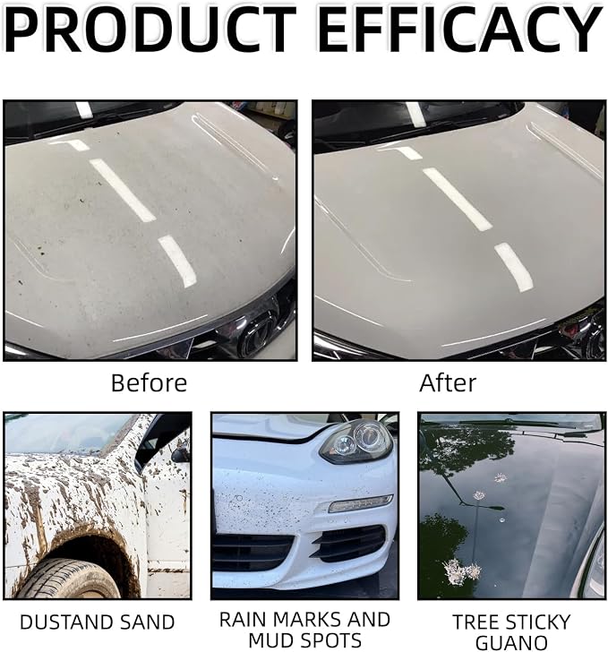 Titanium Ceramic Wax Cream for Cars – Advanced Car Coating & Polishing Wax, Strong Protection & Long-Lasting Shine, Waterless Spray Application, Safe for All Paint, Includes Microfiber Sponge