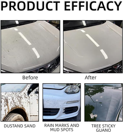 Titanium Ceramic Wax Cream for Cars – Advanced Car Coating & Polishing Wax, Strong Protection & Long-Lasting Shine, Waterless Spray Application, Safe for All Paint, Includes Microfiber Sponge