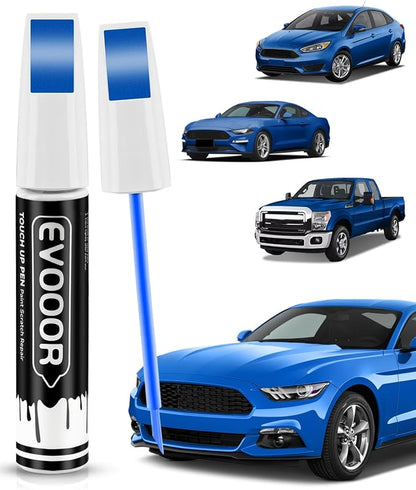 E7 Velocity Blue Metallic Touch Up Paint for Ford – Exact Match 2 in 1 Paint Pen for Chips and Nicks Repair