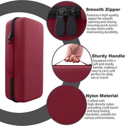 co2CREA Storage Case for Fanttik V8 Apex/Slim V8 Mate/V10 Apex/Slim V10 Mate Portable Mini Cordless Vacuum – Hard EVA Protective Carrying Bag with Accessory Organizer (Red Case)