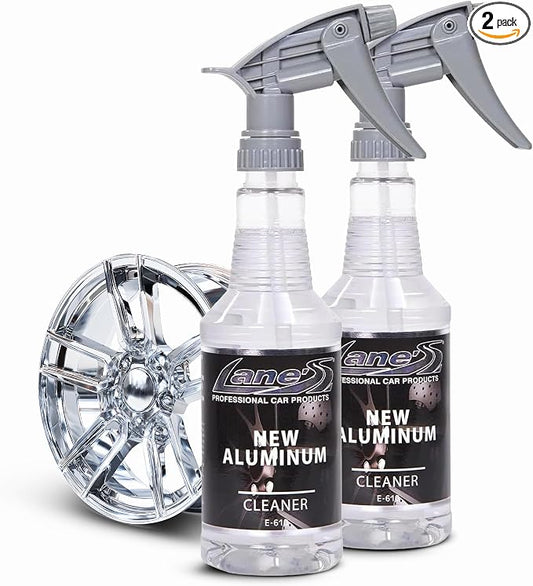LANE'S New Aluminum Car Wheel Cleaner | Acid Rim Cleaner and Brightener | Brake Dust, Oxidation & Rust Remover for Motorcycles, Cars, Trucks | Shines & Eliminates Hard Scrubbing | 16oz, 2 Pack