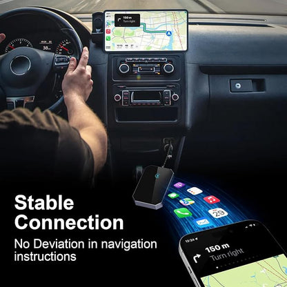 Wireless Carplay Adapter for iPhone, 2025 Upgraded Converts Wired to Apple CarPlay Wireless Adapter Compatible with iPhone iOS 10+ and Cars from 2015