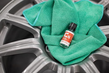 The Rag Company - The Edgeless Pearl - Professional Microfiber Detailing Towel for Ceramic Coating, Leveling & Sealant Removal, Scratch-Free & Tagless, 320gsm, 16x16 inches, Ice Grey - 12-Pack