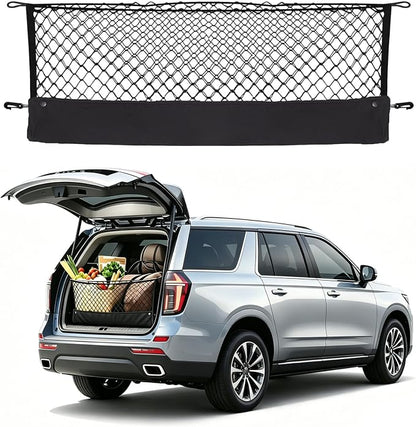 Envelope Style Cargo Net Compatible with Chevrolet Chevy Tahoe, GMC Yukon (Not for XL) New 2026 2025 2024 2023 2022 2021 2020 2019 2018 2017 2016 2015 Upgraded SUV Trunk Car Rear Tailgate Netting