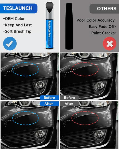 GB8/WA384A Mosaic Black Metallic Touch Up Paint Compatible with Chevrolet GMC Buick Cadillac Exact Match Touch Up Paint Car Scratch Repair