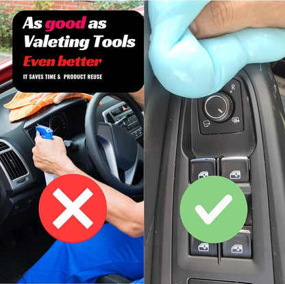 MAGIC SPRUCE Car Cleaning Gel, Reusable Auto Detailing Putty for Interior Dashboard Vents, Non-Toxic Dust Remover for Car Keys Keyboard PC Laptop, Scented Cleaning Products,Stocking Stuffers for men