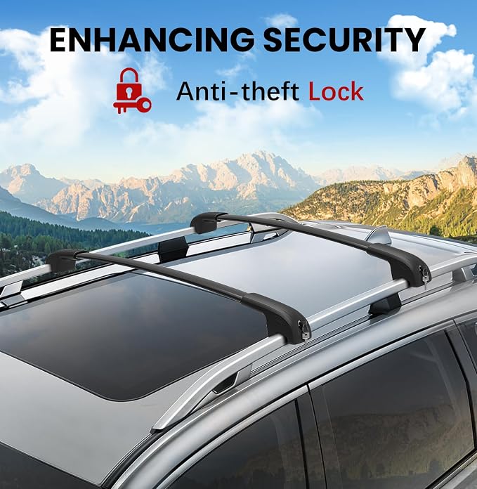 Roof Rack Cross Bars Compatible with Subaru Forester 2014-2026 (Not for Wilderness), 300lbs Aluminum Lockable Heavt Duty Roof Rails Crossbar with Lock for Rooftop Cargo Bars Luggage Rack Bike