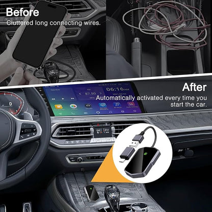 Wireless CarPlay Adapter for iPhone, Seamless Connection for Convert Wired to Wireless Car Play Adapter, Wireless Bluetooth Apple Car Play, Plug & Play for Cars from 2017 & iPhone iOS 10+