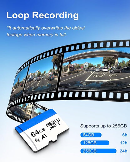 Fitcamx Front 2K+Rear 1080P Dash Cam Adapts for Toyota 4Runner 2025-2026 & Hybrid (HD2-35030), OEM Style, Dual HD Video, Built-in WiFi & APP, Loop Recording, Gravity Sensor, Easy to Use, 64GB Card