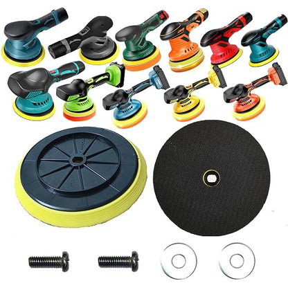 6 Inch 2Pack Buffer Polishing Backing Plates, Backing Pads for Cordless Buffer, Compatible with Saker, GEVEELIFE, Eioehtl, TEETOK, Takuoo, Color Tree, DmgicPro, LOTKEY, Carrkoopy etc.