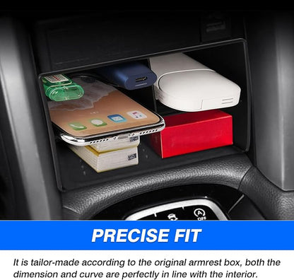 Autorder Center Console Organizer for Toyota Corolla Cross 2022-2025 Without Wireless Charger Accessories Armrest Storage Box Secondary Insert Tray Black(Not for Corolla)
