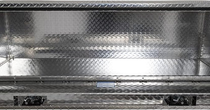 Buyers Products 1705125 Diamond Tread Aluminum Topsider Truck Box with Lockable T-Handle Latch, 18 x 24 x 60 Inch, Truck Storage and Organizer, Made in the USA, Silver