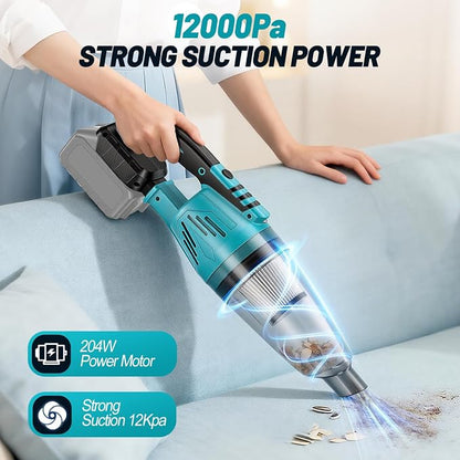 Cordless Vacuum Cleaner Compatible with Makita 18V Battery, Handheld Battery Powered Vacuum Portable Vacuum for Home, Car, Pet Hair, with 4-in-1 Nozzles & 3 HEPA Filter, No Batteries