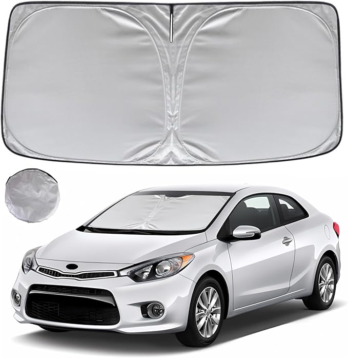 KAYZT Windshield Sun Shade for 2014-2018 Kia Forte Foldable Sunshade Front Window Custom Fit Car Accessories