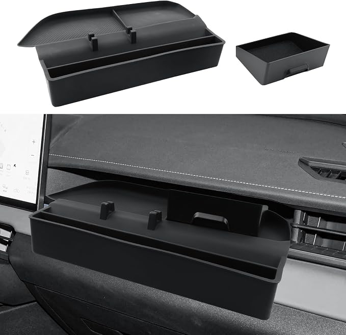ECOZEN Passenger Side Organizer Tray For 2026 Toyota RAV4 - Silicone Center Console Organizer Co-Pilot Storage Tray With Pocket For RAV4 2026 Interior Accessories - Extra Storage Space