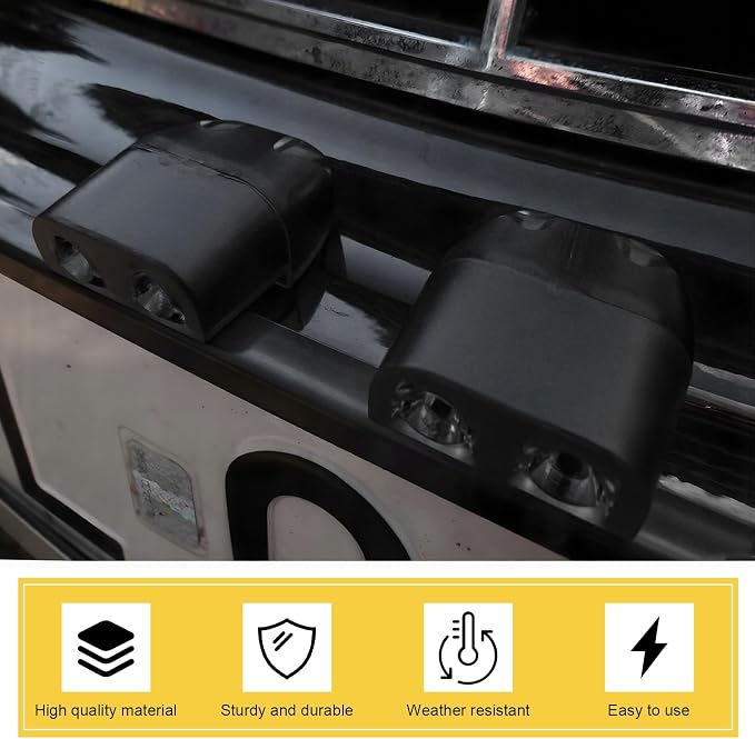 4 PCS Deer Whistles for Cars, Avoid Collisions Animal Alert Device with Adhesive Tapes, Universal Deer Warning Whistle for SUVs Trucks Motorcycles, Car Accessories (Black)