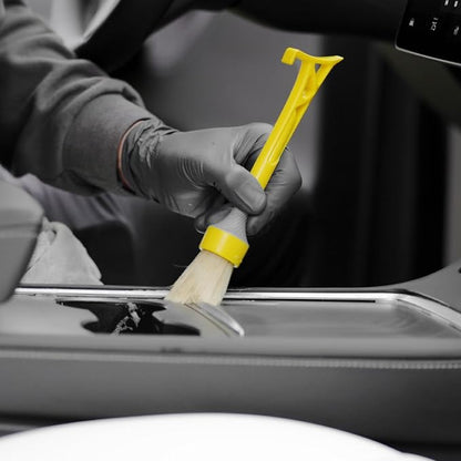 Boars Hair Detailing Brush, 3 in 1 Patent Pending in House Design from Proper. Detail Automotive Interior or Exterior, get Professional Results with Proper Detail Brushes Car Detailing
