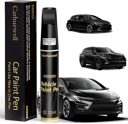 218 Attitude/Midnight Black Metallic Touch Up Paint Compatible with Toyota, Exact Match Car Paint Pen Automotive Scratch Repair Remover Kit Quick & Easy Solution for Vehile Chips and Nicks