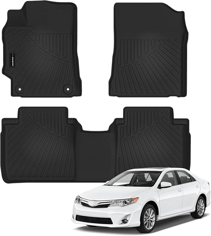 Auxko All Weather Floor Mats for Toyota Camry 2012-2017 All Season TPE Accessories Guard Odorless Anti-Slip Floor Liners for Toyota Camry 2012 2013 2014 2015 2016 2017