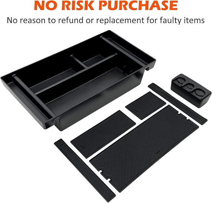 Center Console Organizer Tray fits for 2019-2022 GMC Sierra/Chevy Silverado 1500 Accessories, 2020-2021 2022 2023 Silverado/Sierra 2500 HD/3500 HD