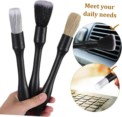 Gatuida 1 Set auto Detailing Beauty Products Crevice Brush car wash Tools Motorcycle Detailing kit car wash Brush Replace car Alloy Wheel Detail Brush Lotus Cleaning Supplies, 22.50X2.40X2.30CM