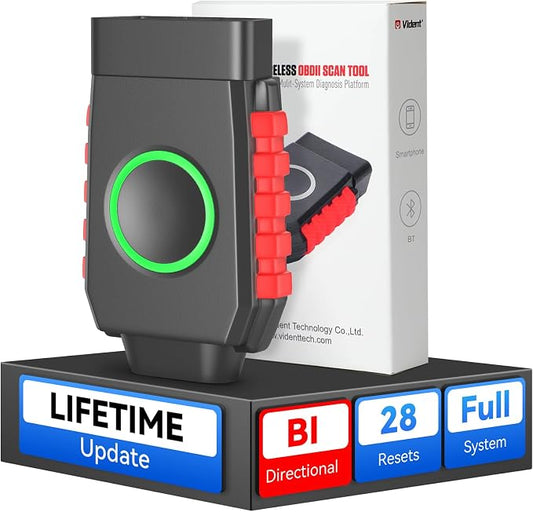 Bluetooth OBD2 Scanner Bidirectional Tools, VIDENT iSmartDiag510Pro Scan Tool with Lifetime Updates, 28 Resets, CAN FD/DoIP, All System Diagnostics for iOS & Android