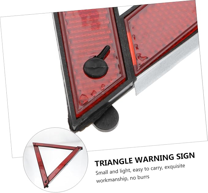 2pcs Car Folding Triangle Safety Warning Sign Compact for Roadside Assistance for Emergency Situations and Vehicle Maintenance