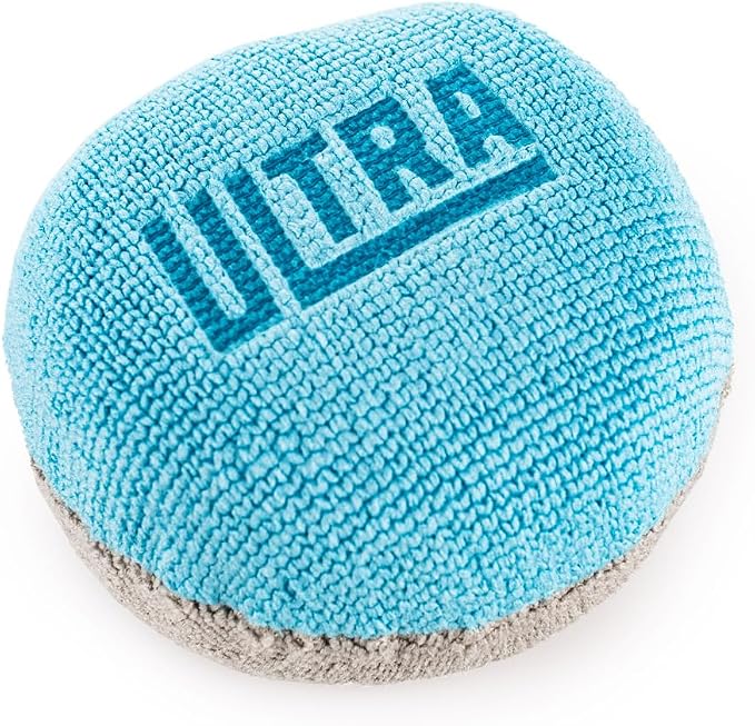 The Rag Company - Ultra Pearl Puck Applicator - Pearl Weave Microfiber with Patented No-Soak Barrier for Applying & Buffing Waxes, Coatings, & Cleaners, 4 Pack