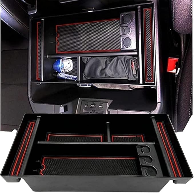 Center Console Organizer Tray fits for 2019-2022 GMC Sierra/Chevy Silverado 1500 Accessories, 2020-2021 2022 2023 Silverado/Sierra 2500 HD/3500 HD