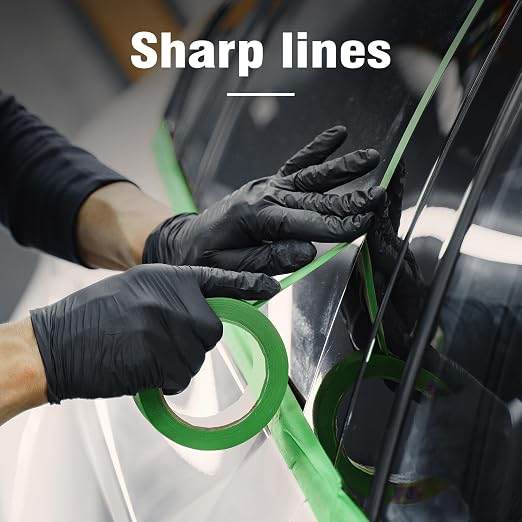 4 Pack Green Automotive Masking Tape 1.41In×55Yd Green Painters Tape, Heat Resistant Masking Tape for Wall Painting Car Body Masking Edge Repair DIY
