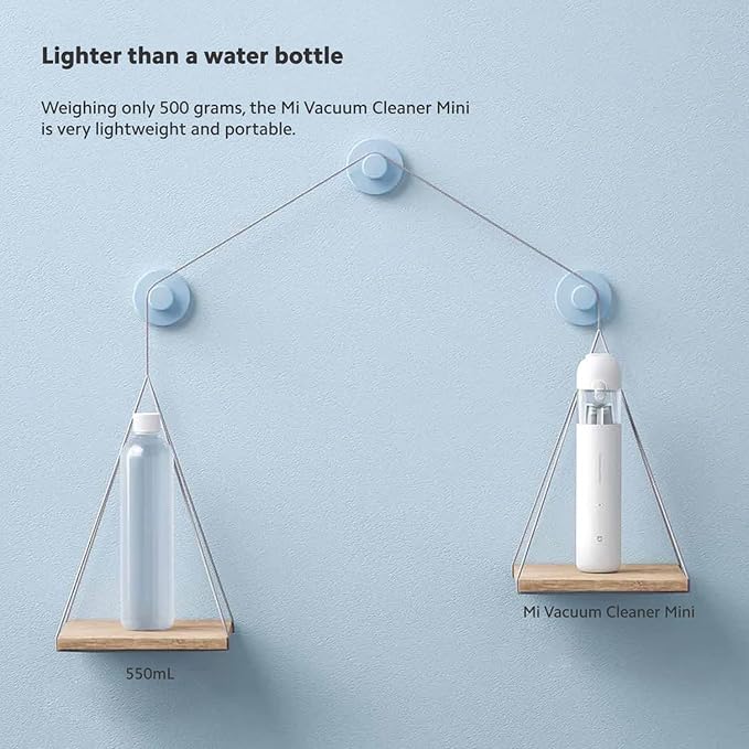 XIAOMI Handheld Vacuum 13,000Pa, Powerful Brushless Motor Cordless Car Vacuum Cleaner, Ultra Lightweight Portable Mini Hand Vacuum Rechargeable with Type-C Cable for Car/Home/Pet Hair
