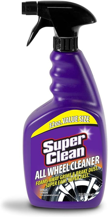 Super Clean Foaming All Wheel Cleaner Safe for All Wheels and Rims Brake Dust Cleaner Grime Eliminator